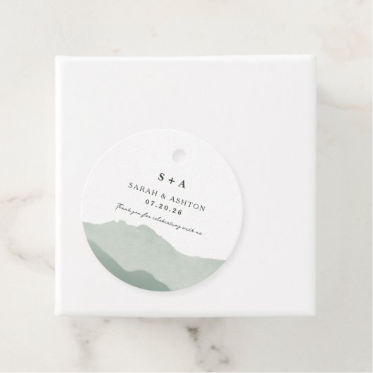 マウンテンレンジウェディング招待 フェイバータグ (インサイチュ)