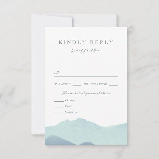 マウンテンレンジウェディングRSVP 出欠カード (正面)
