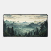 マウンテンレンジパインフォレストビューダークグリーンテーマ デスクマット (正面)
