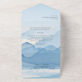 マウンテンレンジブルー結婚ズオールインワン招待状 オールインワン招待状 (外側)