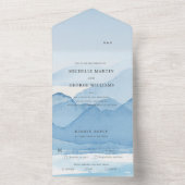マウンテンレンジブルー結婚ズオールインワン招待状 オールインワン招待状 (内側)