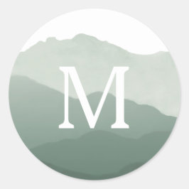 マウンテンレンジモノグラム封筒用シール ラウンドシール
