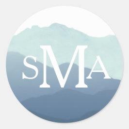 マウンテンレンジモノグラム封筒用シール ラウンドシール