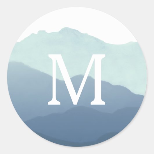 マウンテンレンジモノグラム封筒用シール ラウンドシール (正面)