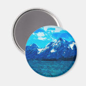 マウンテンレンジ抽象芸術印象派 マグネット (正面/裏面)