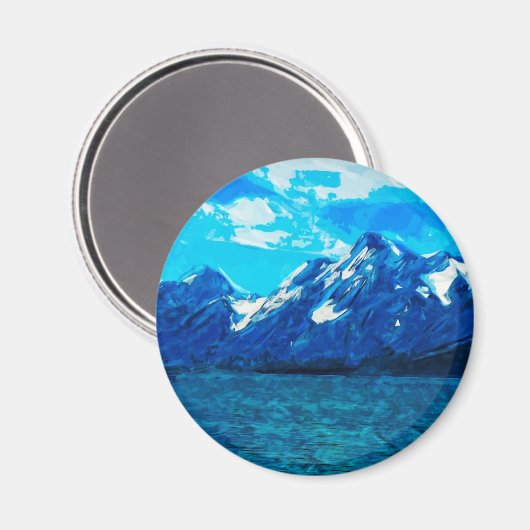マウンテンレンジ抽象芸術印象派 マグネット (正面/裏面)