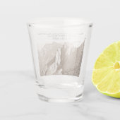 マウンテンロック登山結婚式の引き出物日付 ショットグラス (裏面)