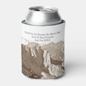 マウンテンロック登山結婚式の引き出物 缶クーラー (缶正面)