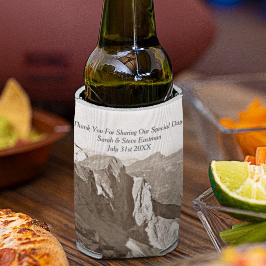 マウンテンロック登山結婚式の引き出物 缶クーラー