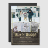 マウンテンロッジウッ素朴ド&金ゴールドクアッドフォト (正面/裏面)