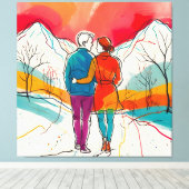 マウンテンロマンス キャンバスプリント (インサイチュ (ウッドフロア))