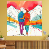 マウンテンロマンス キャンバスプリント (インサイチュ (リビング))