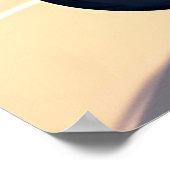 マウンテンロードに沿って乗るバイク乗り ポスター (角)