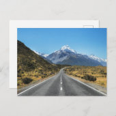 マウンテンロードニュージーランド自然景観 ポストカード (正面/裏面)