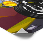 マウンテンロードポスターに乗った猫用バイク ポスター (角)