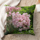 マウンテンローレルピンク可逆性白い花 クッション (ブランケット)