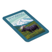 マウンテンワイオミングでムース マグネット (右側)