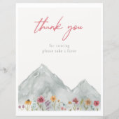 マウンテンワイルドフラワーありがとうごサイン (正面)