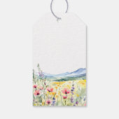 マウンテンワイルドフラワーの草原モダンウェディング ギフトタグ (裏面)