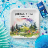 マウンテンワイルドフラワーアウトドア ペーパープレート (パーティー)