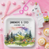 マウンテンワイルドフラワーアウトドア ペーパープレート (パーティー)