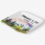 マウンテンワイルドフラワーアウトドア ペーパープレート (傾斜あり)