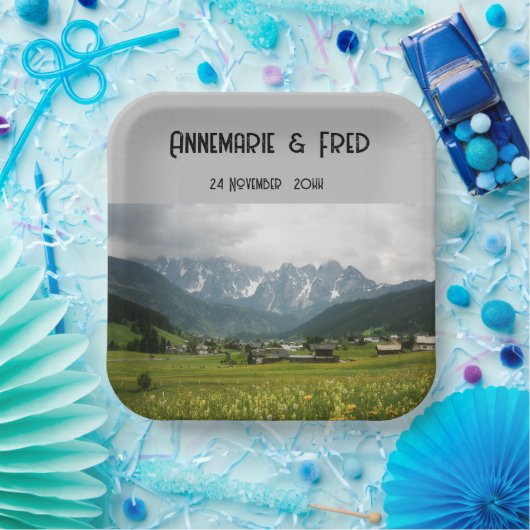 マウンテンワイルドフラワーアウトドア ペーパープレート (パーティー)