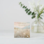 マウンテンワイルドフラワー庭園の結婚式詳細カード エンクロージャーカード (スタンド正面)