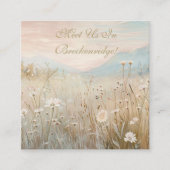 マウンテンワイルドフラワー庭園の結婚式詳細カード エンクロージャーカード (正面)