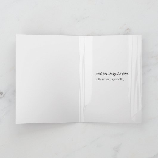 マウンテンワイルドフラワー悔やみや弔慰ウィンドウ カード (内部)