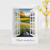 マウンテンワイルドフラワー悔やみや弔慰ウィンドウ カード (黄色い花)