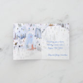 マウンテン忙しスキービレッジメリークリスマス シーズンカード (内部)