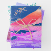 マウンテン日本のプリント包装紙シートセット ラッピングペーパーシート (インサイチュ)