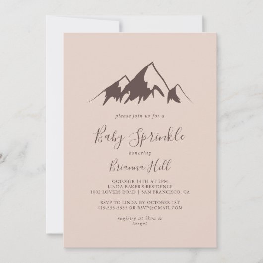 マウンテン澄んカントリーベビー散水 招待状 (正面)
