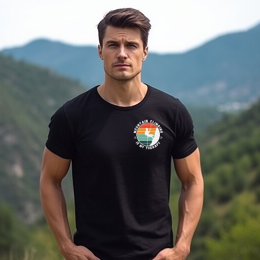 マウンテン登山は私のセラピー1男性のTシャツ Tシャツ