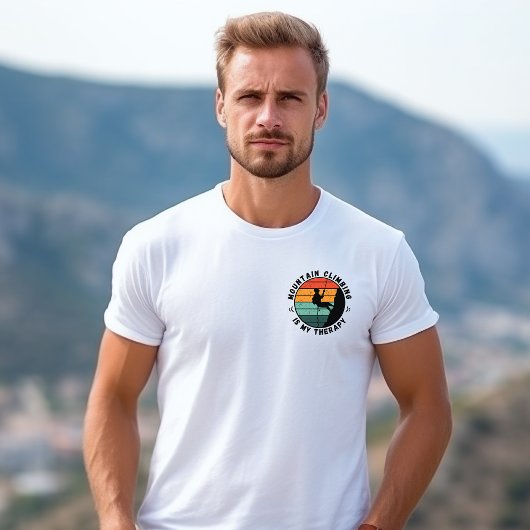 マウンテン登山は私のセラピー3男性 Tシャツ