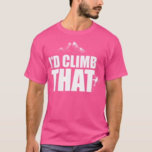 マウンテン登山シャツロック登山I'D Climb T Tシャツ (正面)