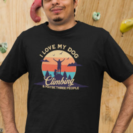 マウンテン登山ドッグパパドッグマムアドベンチャー Tシャツ