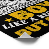 マウンテン登山ボーイクライマーボーイ登山大きい石 ポスター (角)