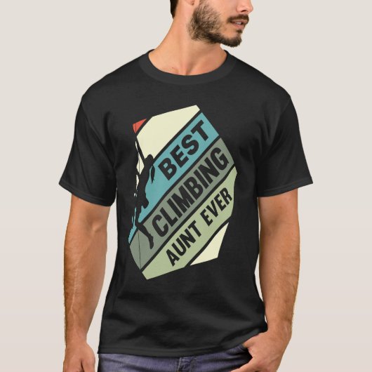 マウンテン登山ロッククライムクライマー叔母 Tシャツ (正面)
