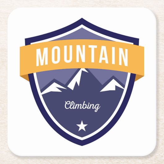 マウンテン登山 スクエアペーパーコースター (正面)