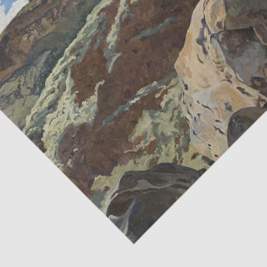 「マウンテン祈りの言葉」ウェスタン・アートby Walter Ufer 薄葉紙 (詳細)