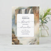 マウンテン素朴ウォーターフォールブライダルシャワー 招待状 (スタンド正面)