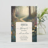 マウンテン素朴ウッドランドフォレストブライダルシャワー 招待状 (スタンド正面)
