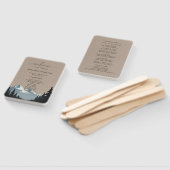 マウンテン素朴ウッドランドフォレスト結婚式 プログラム ハンドファン (組立なし)