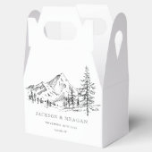 マウンテン素朴ウッドランド結婚式の引き出物ボックス フェイバーボックス (オープン)