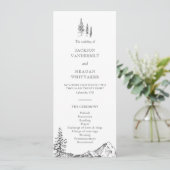 マウンテン素朴ウッドランド結婚式 プログラム (スタンド正面)