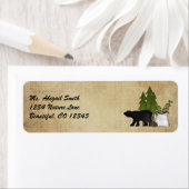 マウンテン素朴カントリーベア住所 シール (インサイチュ)