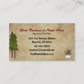 マウンテン素朴カントリームースビジネスカード 名刺 (裏面)