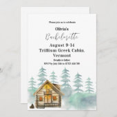マウンテン素朴キャビンブライダルシャワー招待 招待状 (正面/裏面)